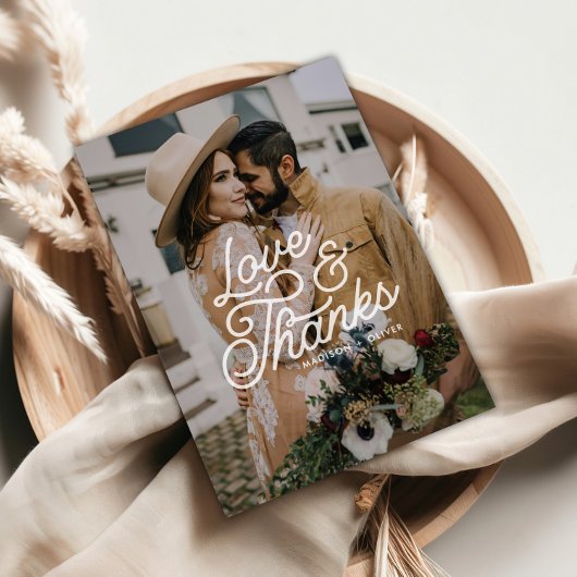 Moderne Retro Liefde en Bedankt Fotobruiloft