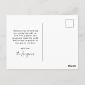 Moderne Retro Liefde en Bedankt Fotobruiloft Briefkaart (Achterkant)