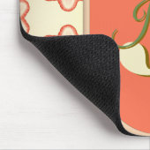 moderne retro monogram mousepad muismat (Hoek)