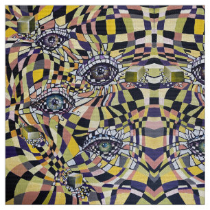 Moderne Retro Oculus 80s 90s kunstwerk Stof