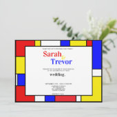 Moderne Retro Primaire Kleuren Geometrische kunst Kaart (Staand voorkant)