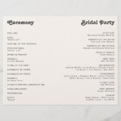 Moderne Retro Rainbow Budget Gevouwen Trouwprogram (Achterkant)