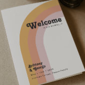 Moderne Retro Rainbow Budget Programme de mariage 