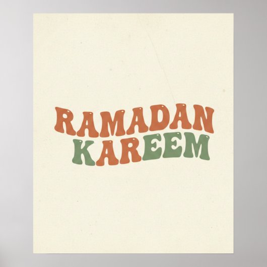 Moderne Retro Ramadan Kareem Wanddecoratie Boho Is Poster (Voorkant)