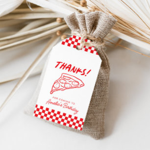 Moderne Retro Rode Italiaanse Pizzeria Pizzeria Pa Cadeaulabel