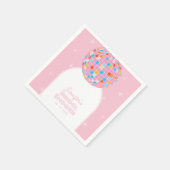 Moderne Retro Roze Disco Bal 70s 80s Bruiloft Fees Servet (Hoek)