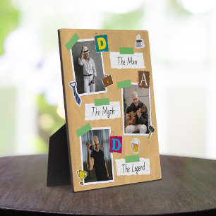 Moderne Retro Scrapbook Stijl Fotocollage Plaque Fotoplaat