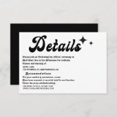 Moderne  retro script Wedding Enclosure RSVP Kaartje (Voorkant / Achterkant)