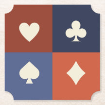 Moderne Retro Speelkaart Kleur Poker & Bridge 