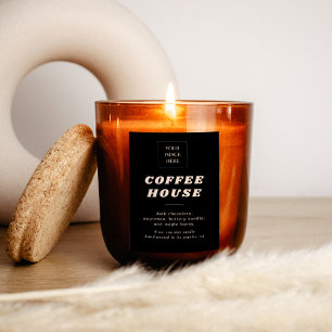 Moderne Retro Stijl Kaars Of Voedsel Label Voedselcontainer Etiket