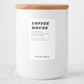 Moderne retro stijl kaars of voedseletiket voedselcontainer etiket (Voorkant)