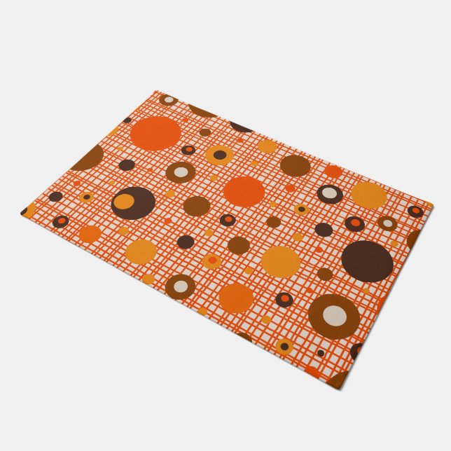 Moderne retro-stijl uit het midden van de eeuw deurmat (Schuin)