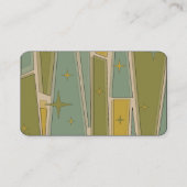 Moderne retro  stijl uit het midden van de eeuw visitekaartje (Achterkant)