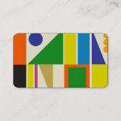 Moderne retro  stijl uit het midden van de eeuw visitekaartje (Achterkant)