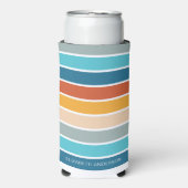 Moderne Retro Sunset Stripes gepersonaliseerd (Seltzer Voorkant)