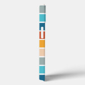 Moderne Retro Sunset Stripes gepersonaliseerd Case-Mate iPhone Case (Achterkant / Rechts)