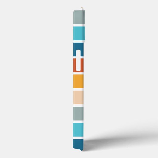 Moderne Retro Sunset Stripes gepersonaliseerd Case-Mate iPhone Case (Achterkant / Rechts)