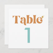 Moderne Retro Tafel Nummers Kaart (Voorkant / Achterkant)