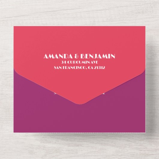 Moderne, Rétro tout en un Faire-part de mariage (Verso)