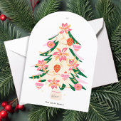 moderne retro tree 1 photo arche carte de noël