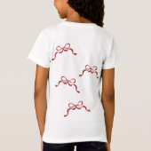 Moderne Retro Valentijnsdag RED Bows T-shirt (Achterkant)