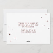 Moderne Retro Vrolijk Kerstfeest Zakelijke Logo | Feestdagenkaart (Achterkant)