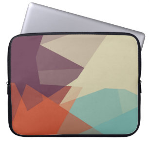Moderne retrokleuren geometrisch #17 laptop sleeve