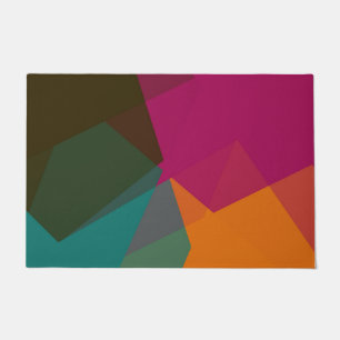 Moderne retrokleuren geometrisch #18 deurmat