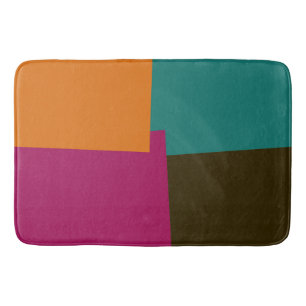 Moderne retrokleuren geometrische #8 badmat