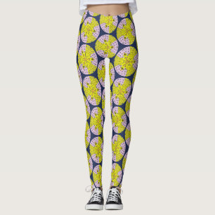 Moderne Retropatronen, cirkelpatroon Leggings