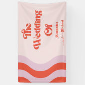 Moderne retroroze en Oranje Typografie Ba Spandoek (Verticaal)