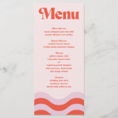 Moderne retroroze en Oranje typografie die me bind Menu (Voorkant)