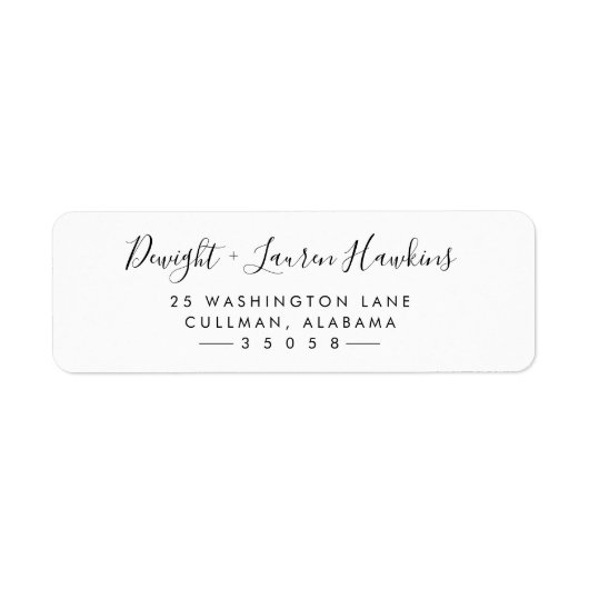 Moderne Return Address Label (Voorkant)
