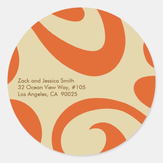 Moderne Return Address Label - Oranje (Voorkant)