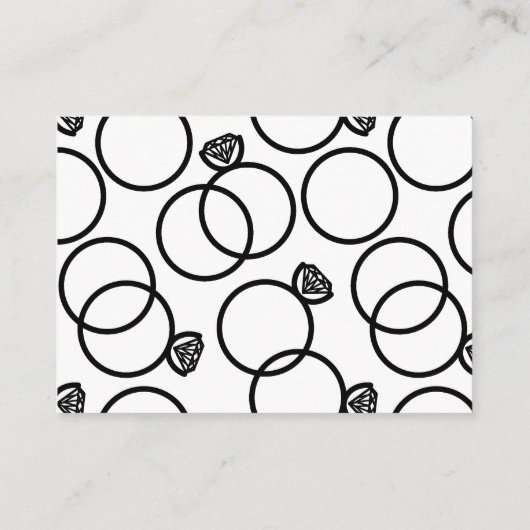 Moderne Ringen Zwart Wit Trouwen Online RSVP Kaart (Achterkant)