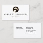 Moderne River Sun Horizon Professional Logo Visitekaartje (Voorkant / Achterkant)