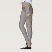 Moderne Robin-vogels roodborstgrijs Leggings (Links)