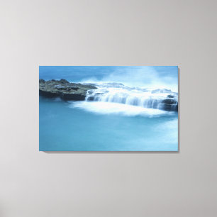 Moderne Rock Ocean Stretched Canvas Print