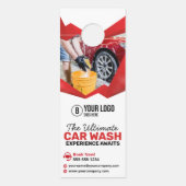 Moderne Rode Auto Wassen Auto Detailing Auto Care (Voorkant)