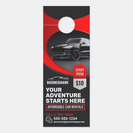 Moderne rode betaalbare auto huren Auto huren Auto (Voorkant)