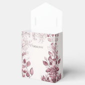 Moderne rode bladeren gunst box bedankdoosjes (Geopend)