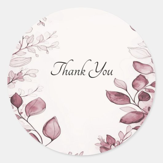 Moderne rode bladeren Sticker (Voorkant)