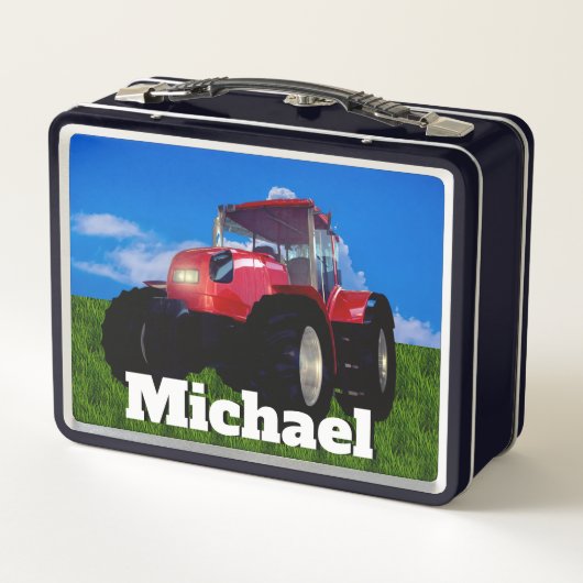 Moderne rode Boerderijen trekker (Achterkant)