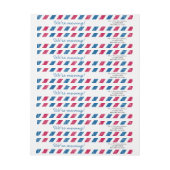 Moderne rode en blauwe luchtpost retour adreswrap (Vel)