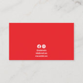 Moderne rode en witte Dumbbell Personal Trainer Visitekaartje (Achterkant)