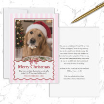 Moderne rode grappige hond leuke kerstkaart huisdi