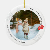 Moderne Rode Handschoenen Foto Keramisch Ornament (Achterkant)