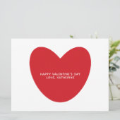 Moderne rode hart aangepaste tekst foto Valentijns Kaart (Staand voorkant)