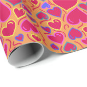 Moderne rode harten cadeaupapier (Rol Hoek)