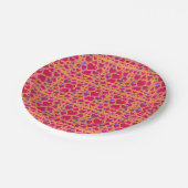 Moderne rode harten papieren bordje (Gekanteld)